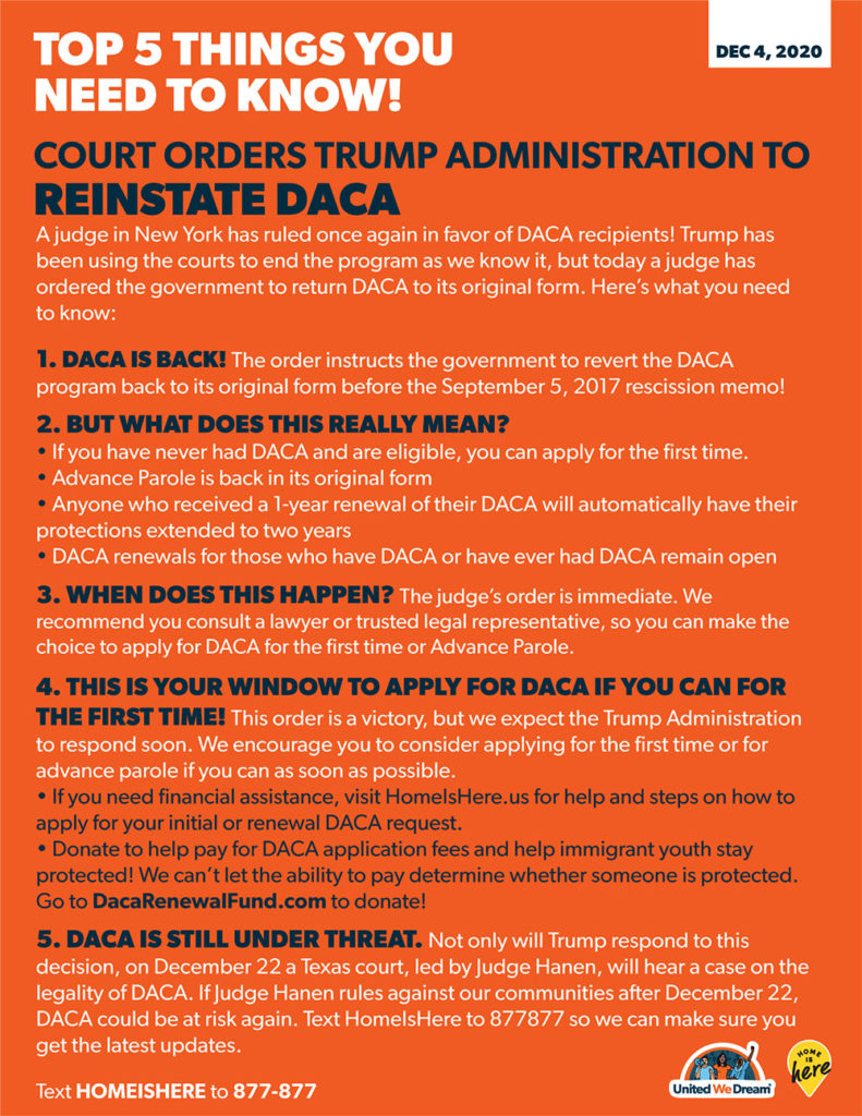 First Time DACA Frequently Asked Questions - English